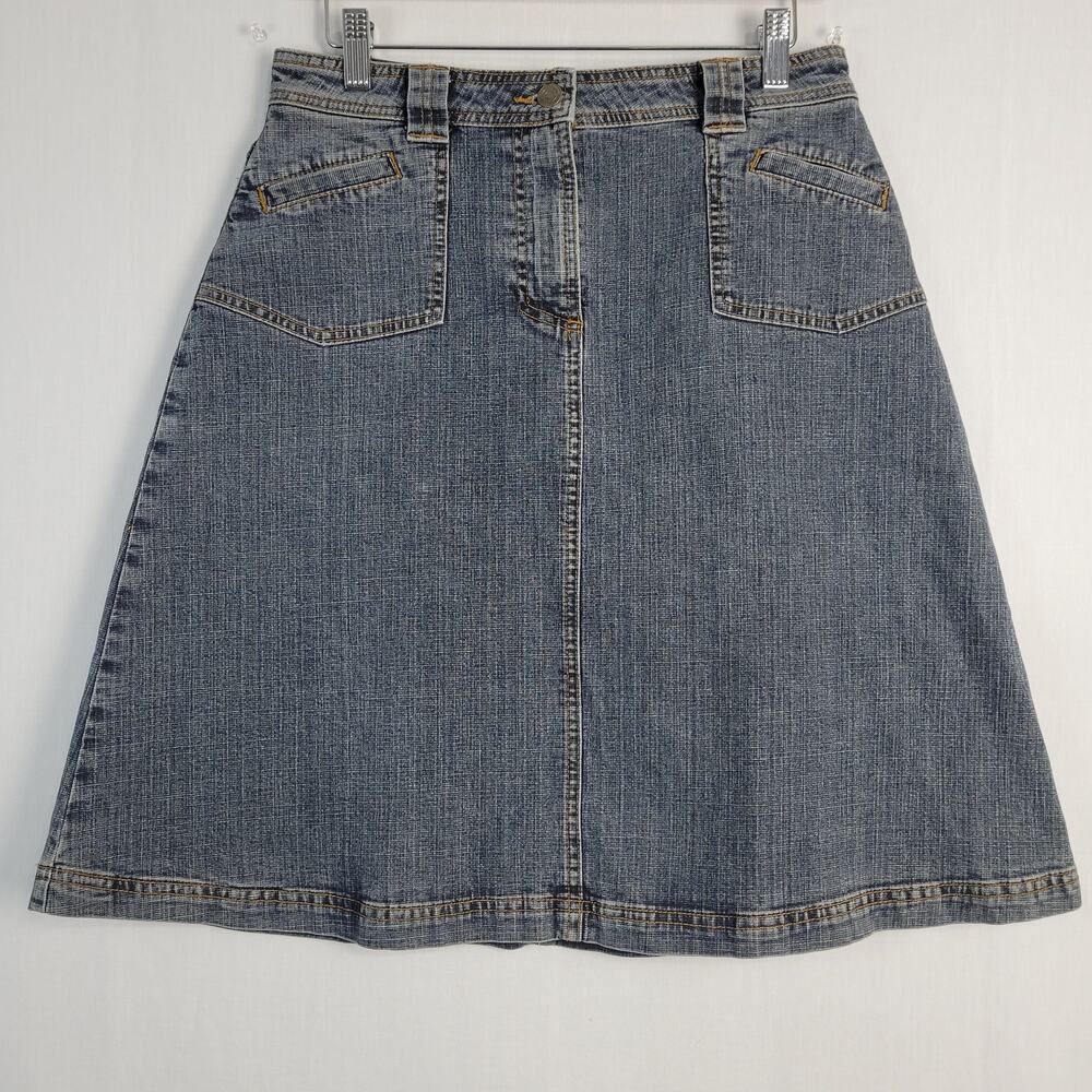 Vintage 90s The Territory Ahead Denim Skirt size 6 Country Western Cowgirl Rodeo